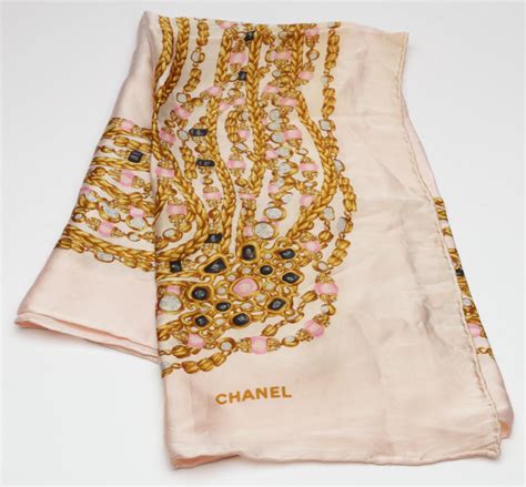 vintage chanel silk scarf|Chanel silk scarves On Sale .